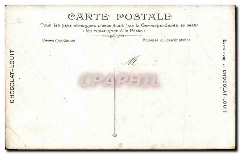 Infanterie — Roulage de la capote — Éditeur : Chocolat-Louit, n° 3601 - Rückseite