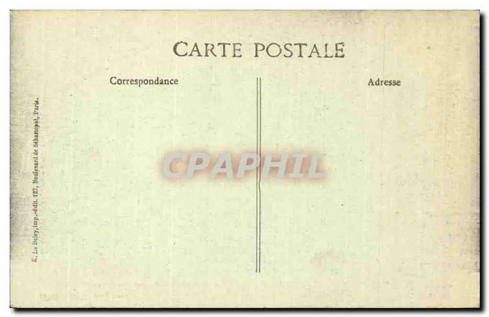 Verdun bombardiert — Pont des Augustins und Bibliothèque — Viné, Paris N° 1431 - Rückseite
