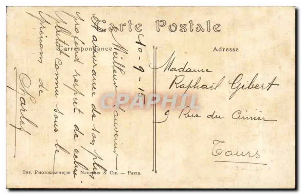 Portal der Kathedrale von Reims — Bombardement von Reims, am 1. März 1915 — Visé Paris, Nr. 124 - Rückseite