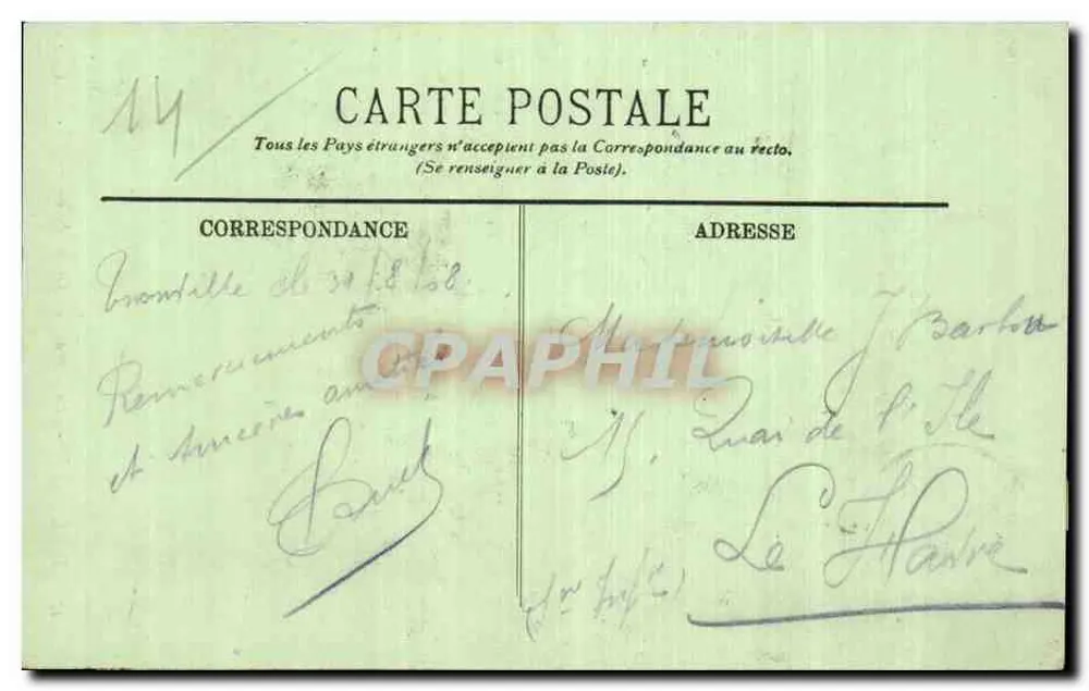 Trouville — La Terrasse du Grand Salon — LL. — n° 147 - Verso