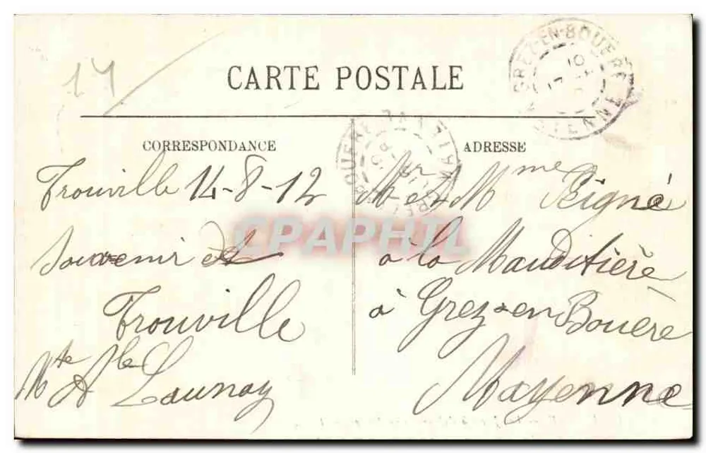 TROUVILLE — As Pontas na Hora da Maré — L. L. - Verso