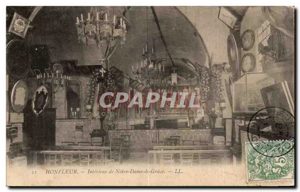 Honfleur — Interior da Igreja de Nossa Senhora da Graça — LL. - Frente