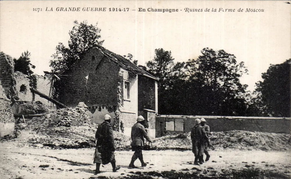 Ruinen der Moskou-Farm — In Champagne — Phototypie Budilhle, Paris - Vorderseite