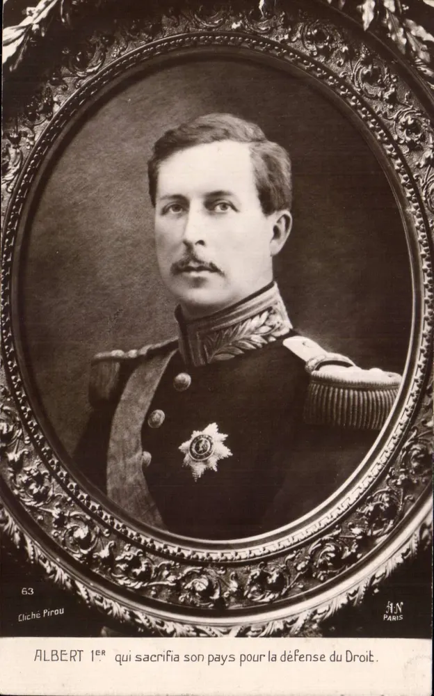 Albert I — König, der sein Land für die Verteidigung des Rechts opferte — Cliché Pirou, Paris, Nr. 63 - Vorderseite