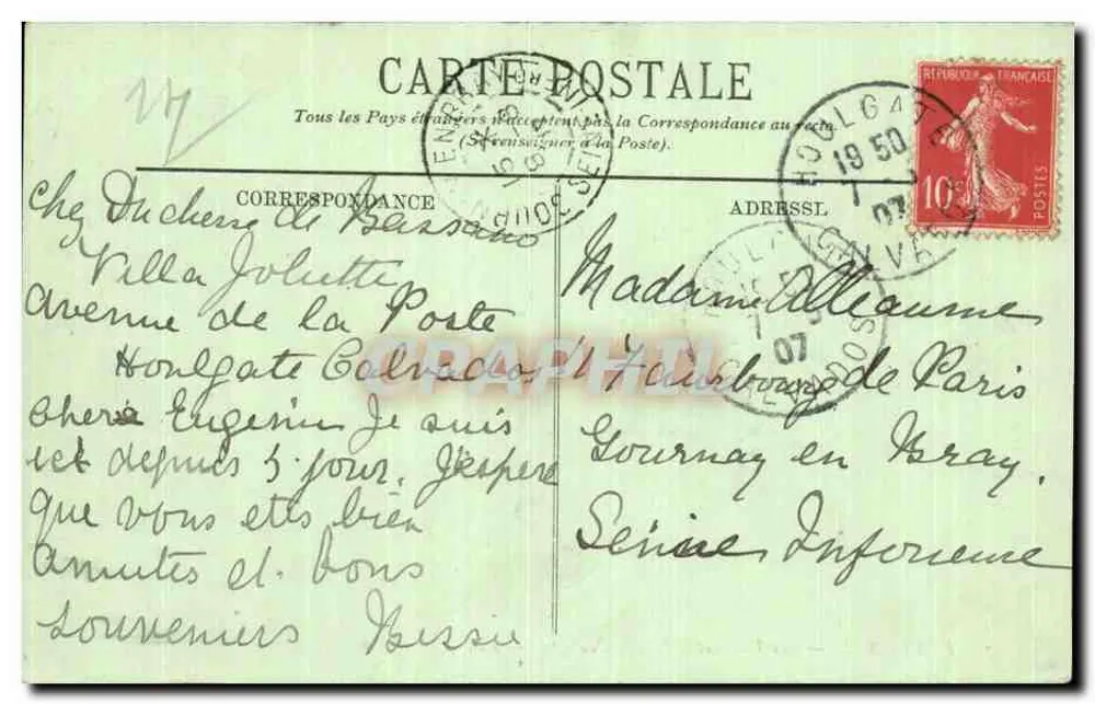 Houlgate — Die Villen und der Bois de Boulogne — LL, Nr. 37 - Rückseite