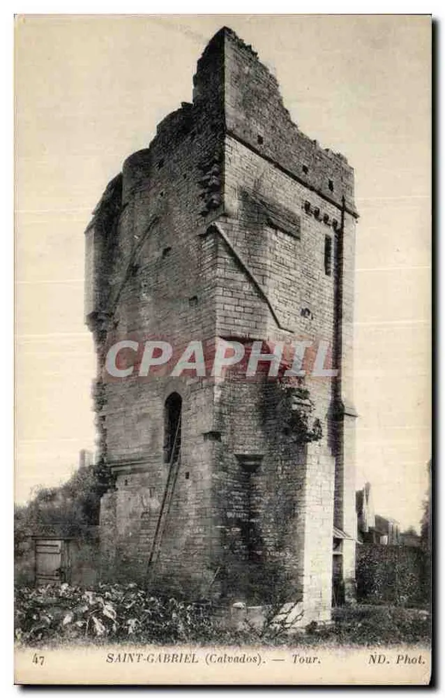Saint-Gabriel (Calvados) — Torre. ND. Fot. - Frente