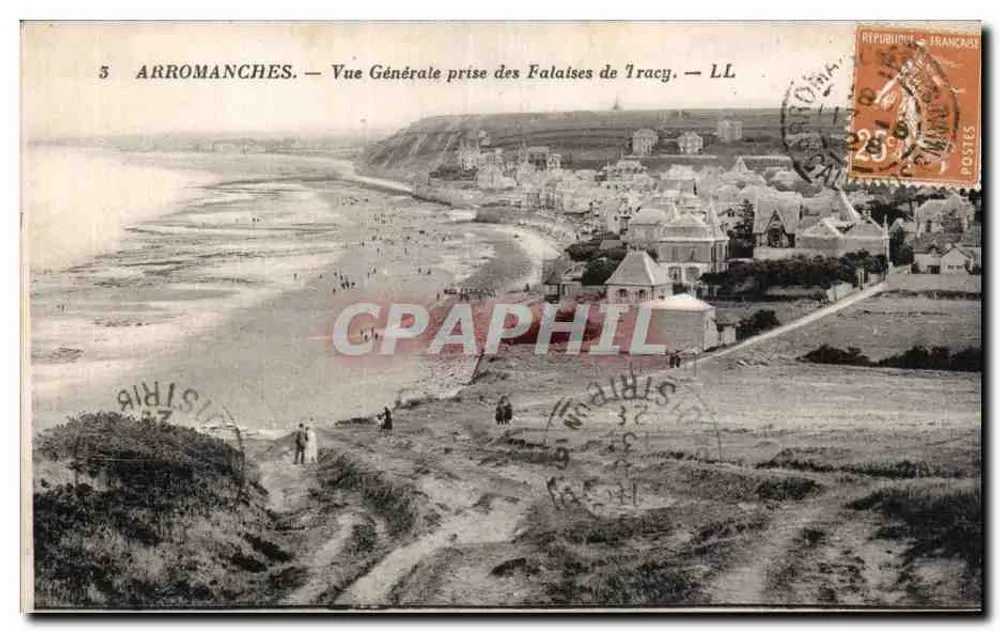 Arromanches — Allgemeine Ansicht von den Tracy-Klippen — LL - Vorderseite