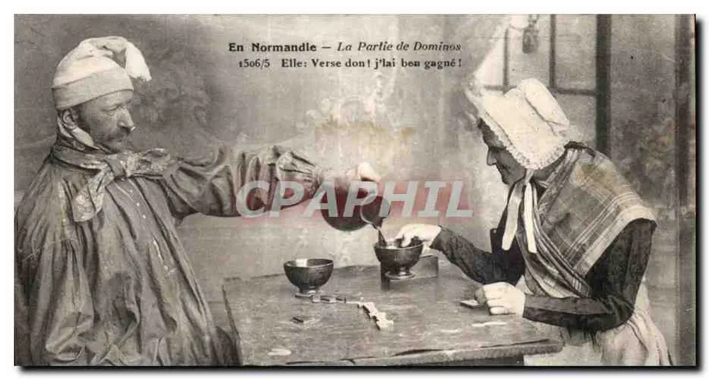 In der Normandie — Domino-Spiel — Em. Brochérioux, Verleger-Drucker Paris, n°1506/5 - Vorderseite