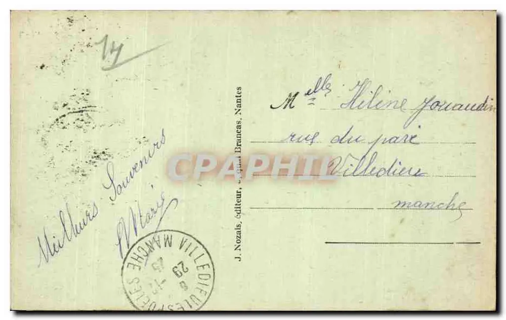 Caen — A Prefeitura — J. Nozaïs, editor, Nantes - Verso