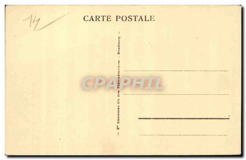 Trouville-Deauville — Eingang zur Station — Verlag: 8e Aldéonisme des Arts Photomécaniques, Bresthbourg - Rückseite