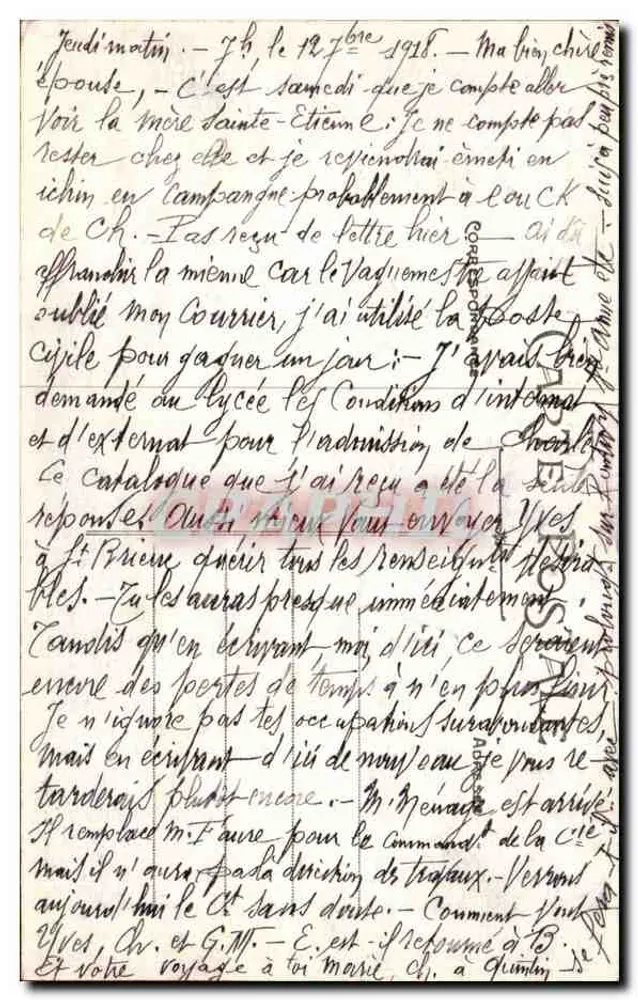 Camp Mailly — Soldaten warten auf die Inspektion — Bazar Militaire Nieps - Rückseite
