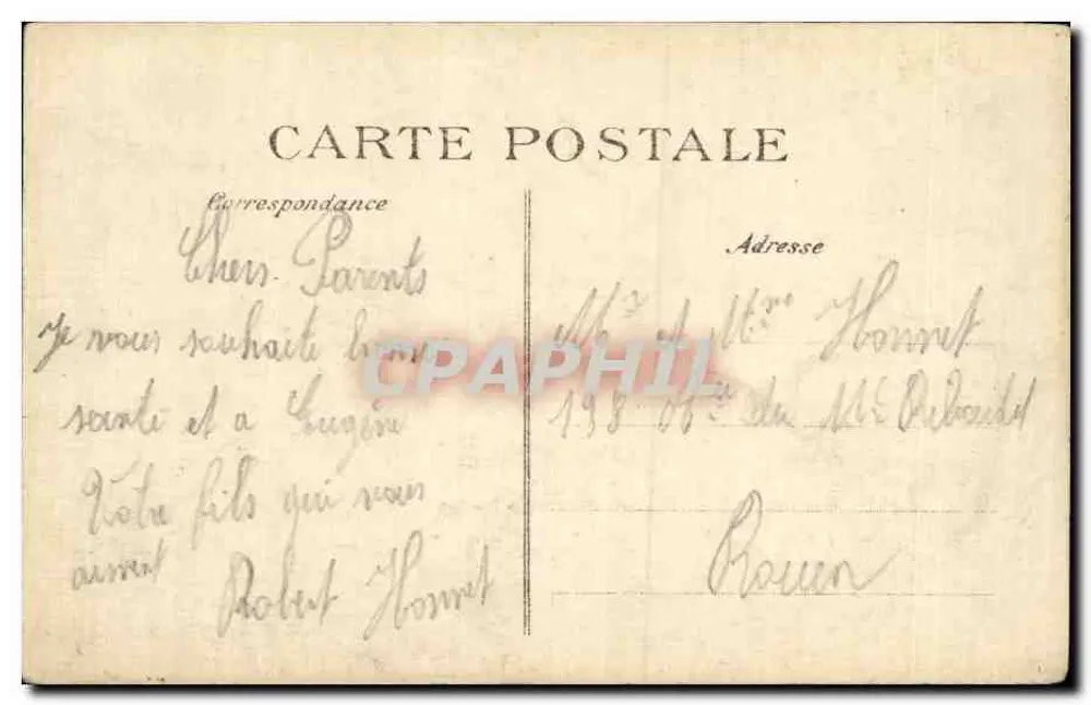 Reims bombardiert — Rue Chanzy — Innenansicht des Cafés Saint-Denis — Jaouen, Verlag Jaoura-Carnot Reims n°36 - Rückseite
