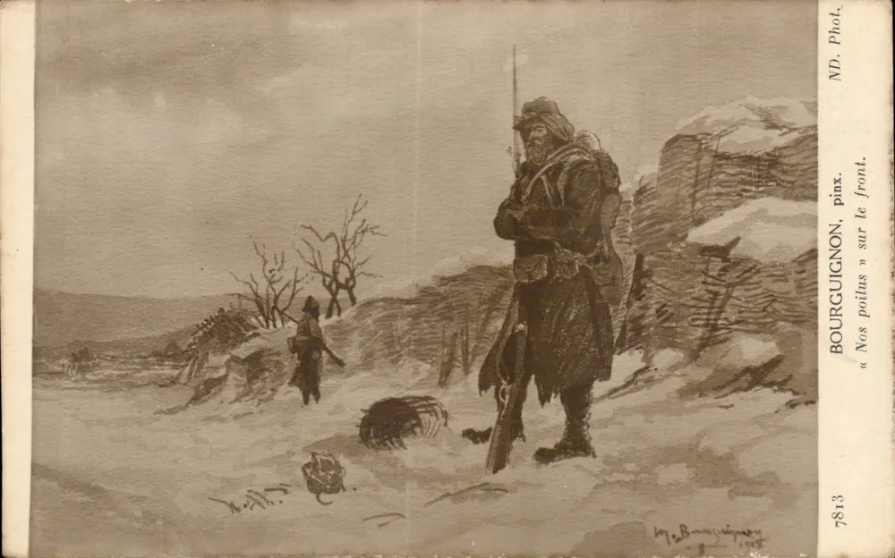 Bourguignon — « Onze Poilus » op het front — M. Bourguignon, 7813 - Voorkant