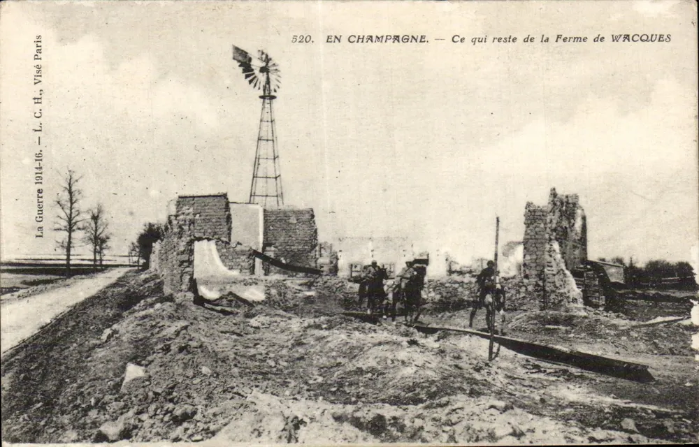Champagne — Ruinen der Wacques-Farm — Visé, H. L. — N° 520 - Vorderseite