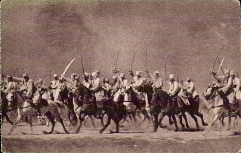Carga de cavalaria — Editor Georges Lang, Paris — Número de série não visível - Frente