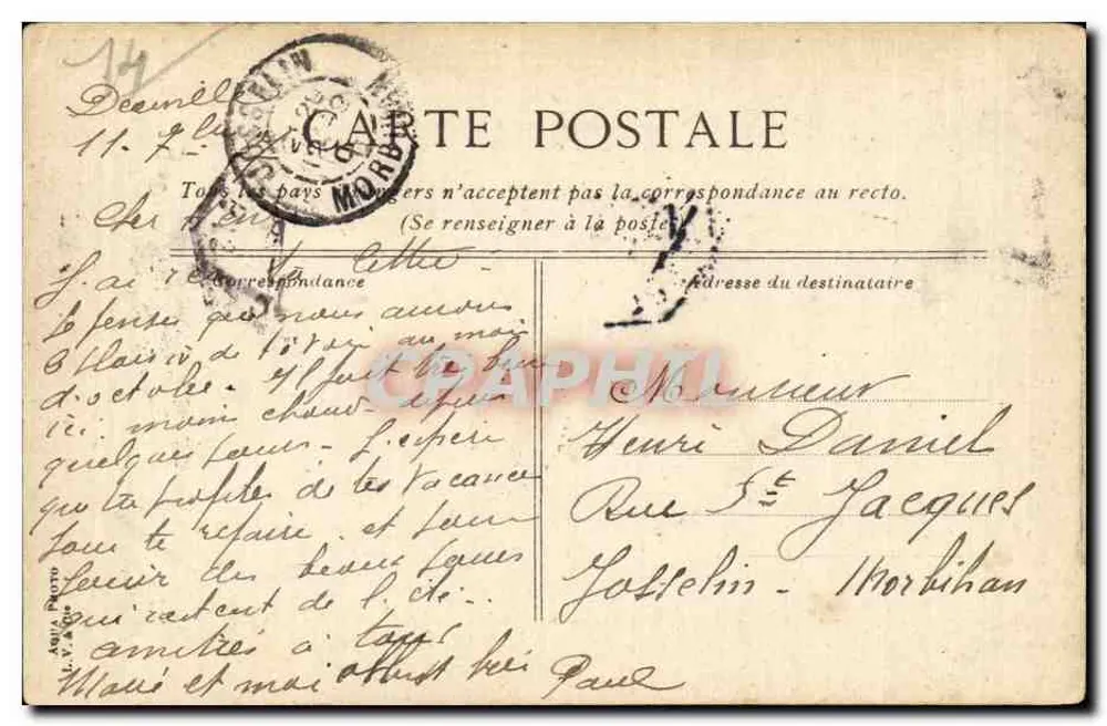 Trouville - A chegada de um torpedo — editor J. Lecaille, n°16 - Verso