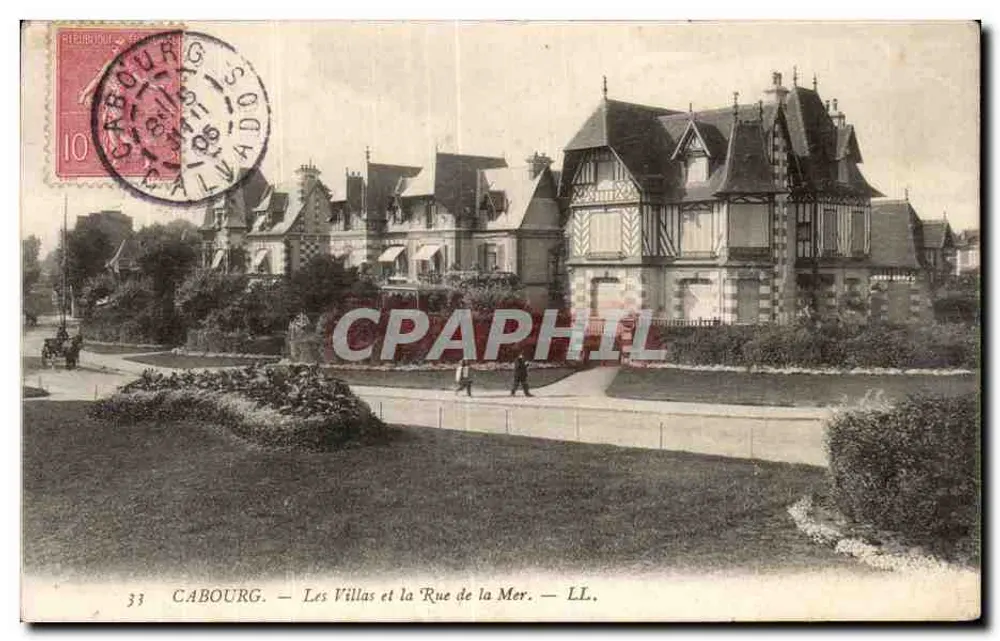 Cabourg — As Villas e a Rue de la Mer — LL. - Frente