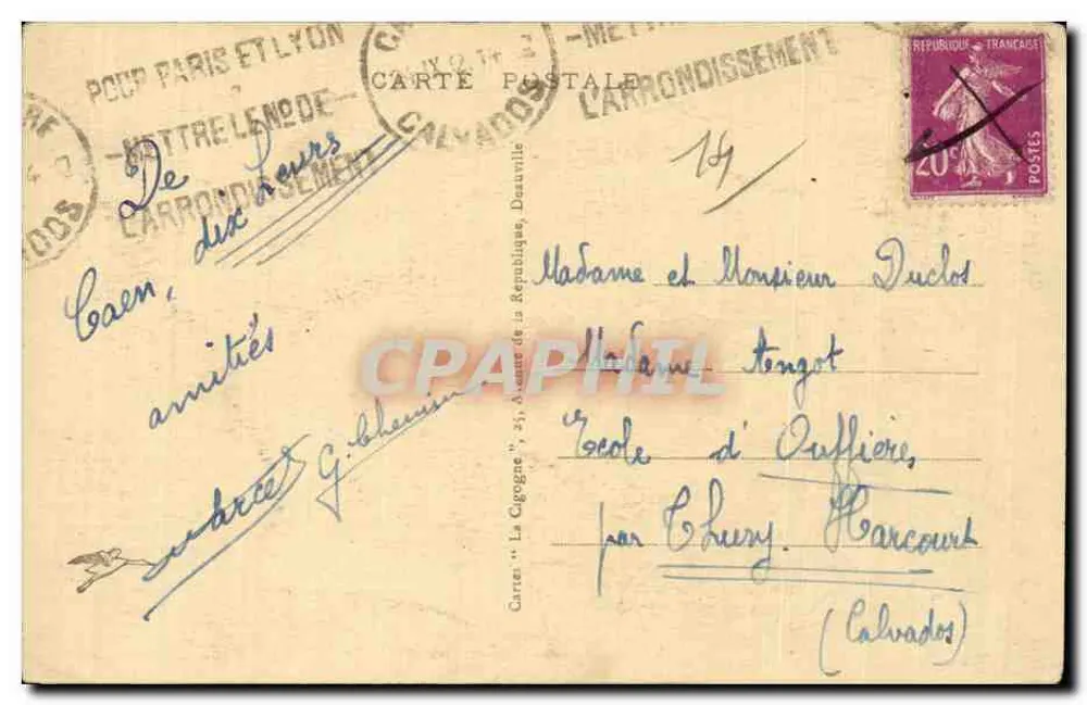 Caen — A nova Ponte sobre a Orne — J.D. n°105 - Verso