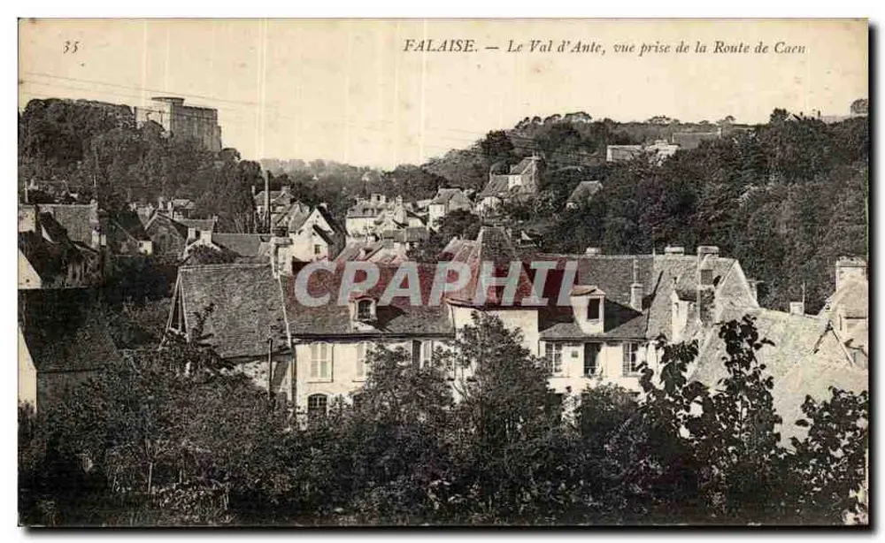 Falaise — Le Val d'Ante, Ansicht vom Route de Caen — unbekannter Verlag, Seriennummer 35 - Vorderseite