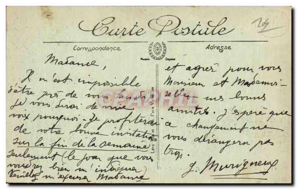 Cabourg — La Digue, Boulevard des Anglais in de achtergrond, Houlgate — LL - Achterkant