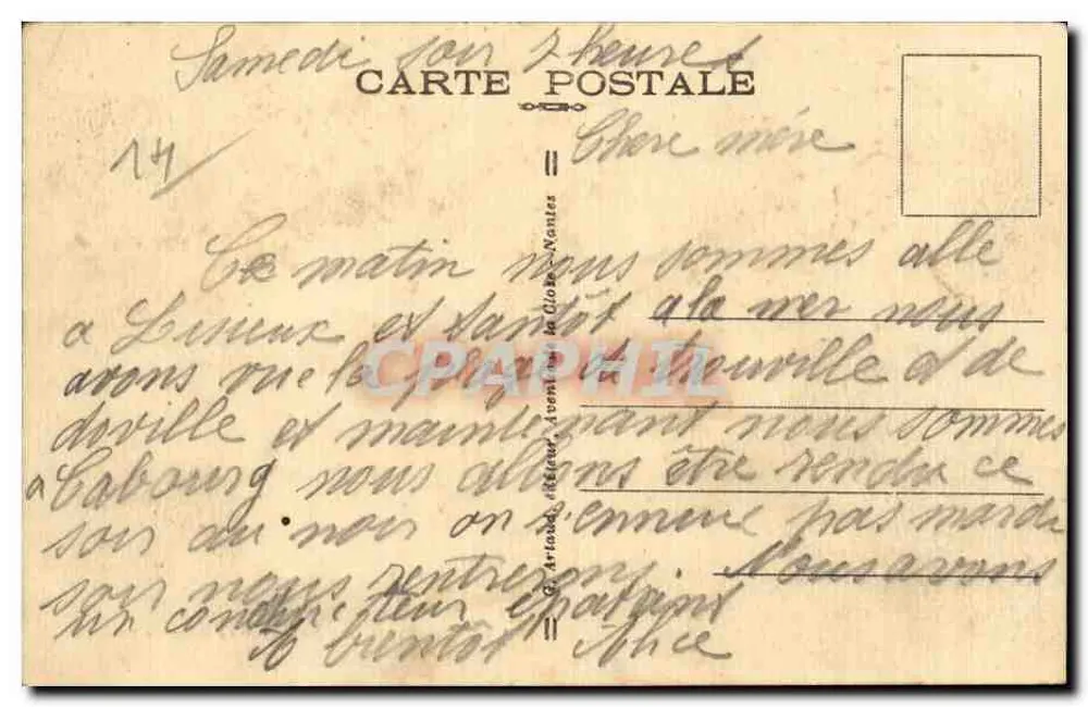 Cabourg — A Praia — O Banho de Sol — n°119 - Verso