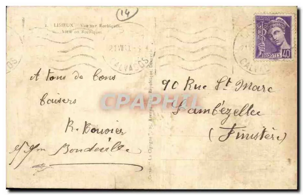 Lisieux — Vista sobre Korbiquet — Editor não visível - Verso