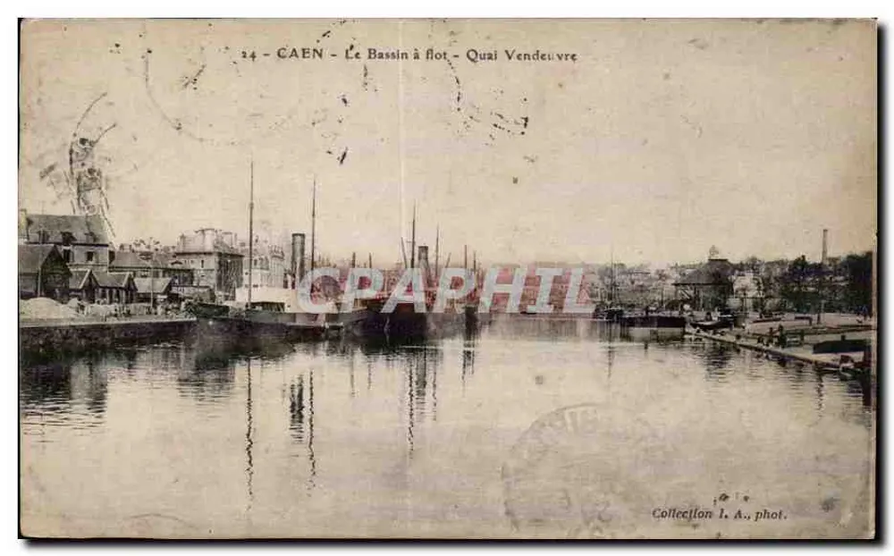 Caen - Der Flusskai - Quai Vendevre — Sammlung L. A., phot. - Vorderseite