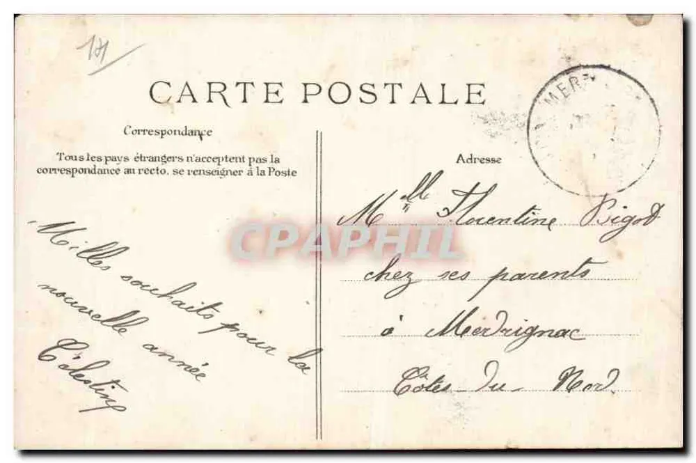 Honfleur — Glücksgate für das neue Jahr — Verlag E.D. - Rückseite