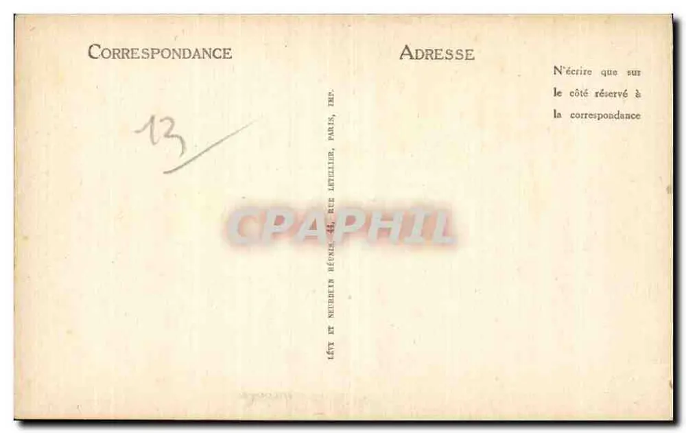 Mulher em traje provençal — Arlésienne — LL n°36 - Verso