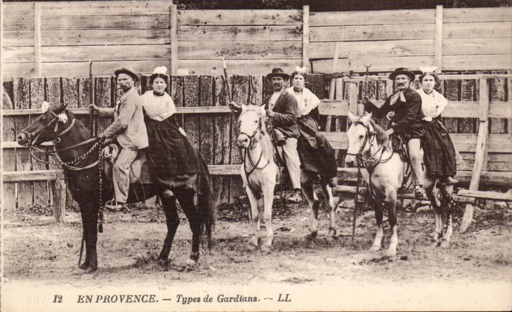 In der Provence — Typen von Gardians — LL - Vorderseite