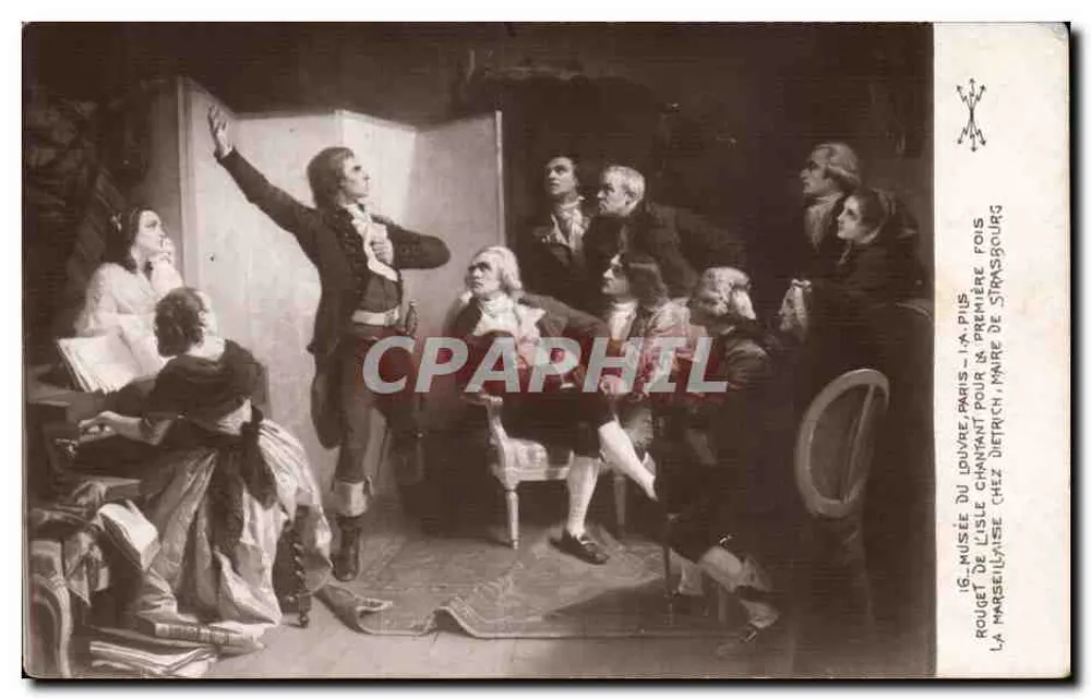 La Marseillaise - La Puis - Louvre Museum Paris - Druckerei Straßburg - Vorderseite