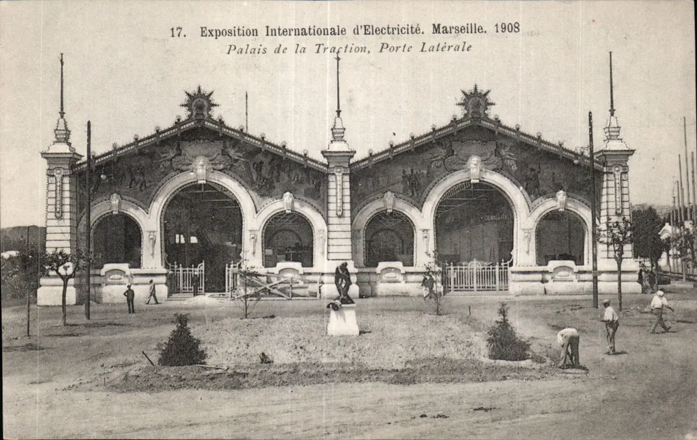Internationale Elektroausstellung, Marseille — Palast der Traction, Seitenportal — Baudouin-Vincent, n°17 - Vorderseite