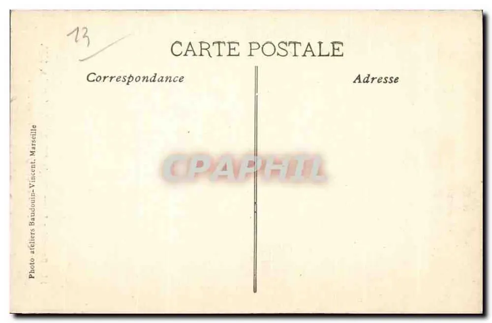 Internationale Elektroausstellung, Marseille, 1908 — Grand Palais - Zentralmotiv - Nacht — Photo ateliers Baudouin-Vincent, Marseille - Rückseite
