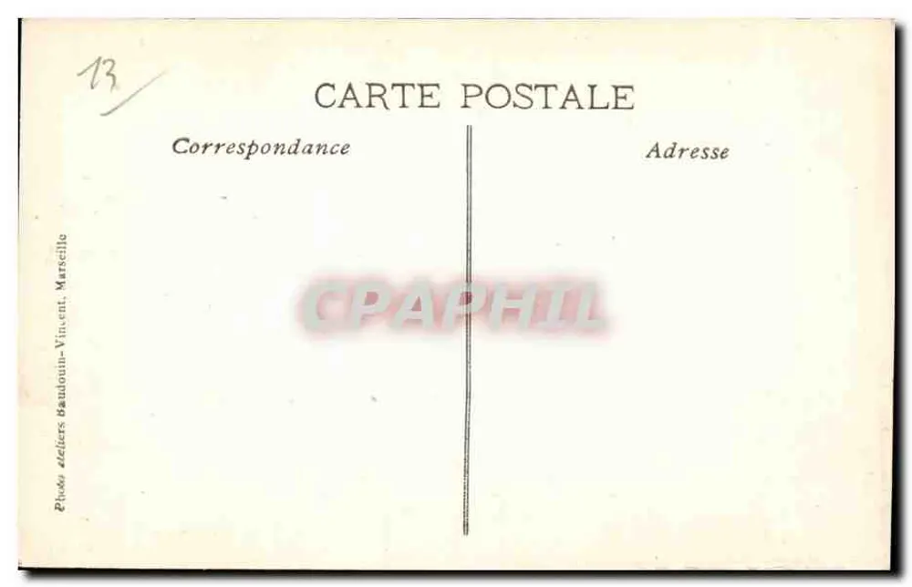 Internationale Elektroausstellung — Marseille, 1908 — Avenue des Beaux Arts — Photo Steliers Bambouin-Vincent - Rückseite