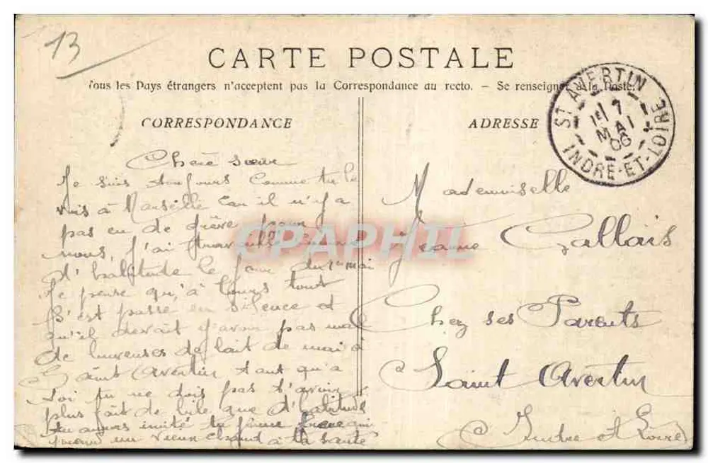 A Sainte-Baume - Lareira de Francisco I — Fototipia E. Lacour, Marselha, n° 3257 - Verso
