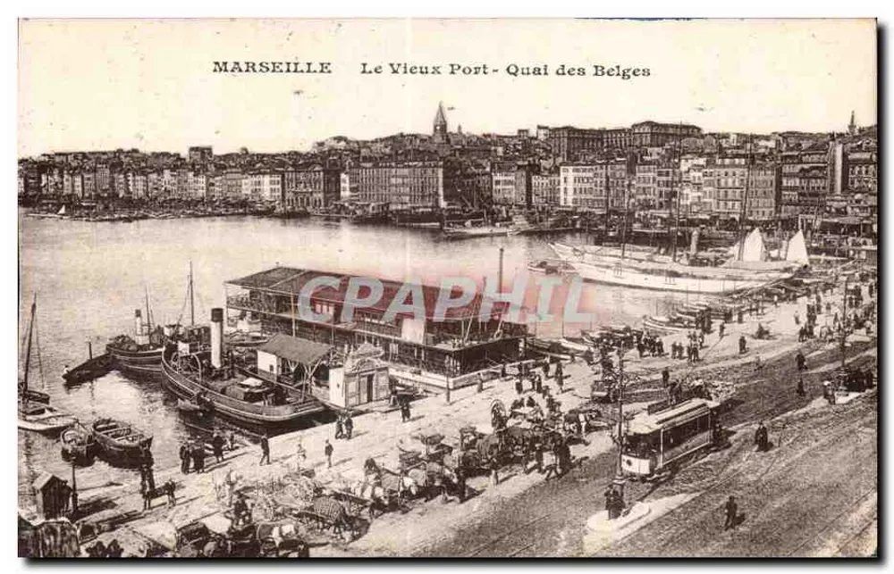 Marseille — Altstadt Hafen - Quai des Belges - Vorderseite