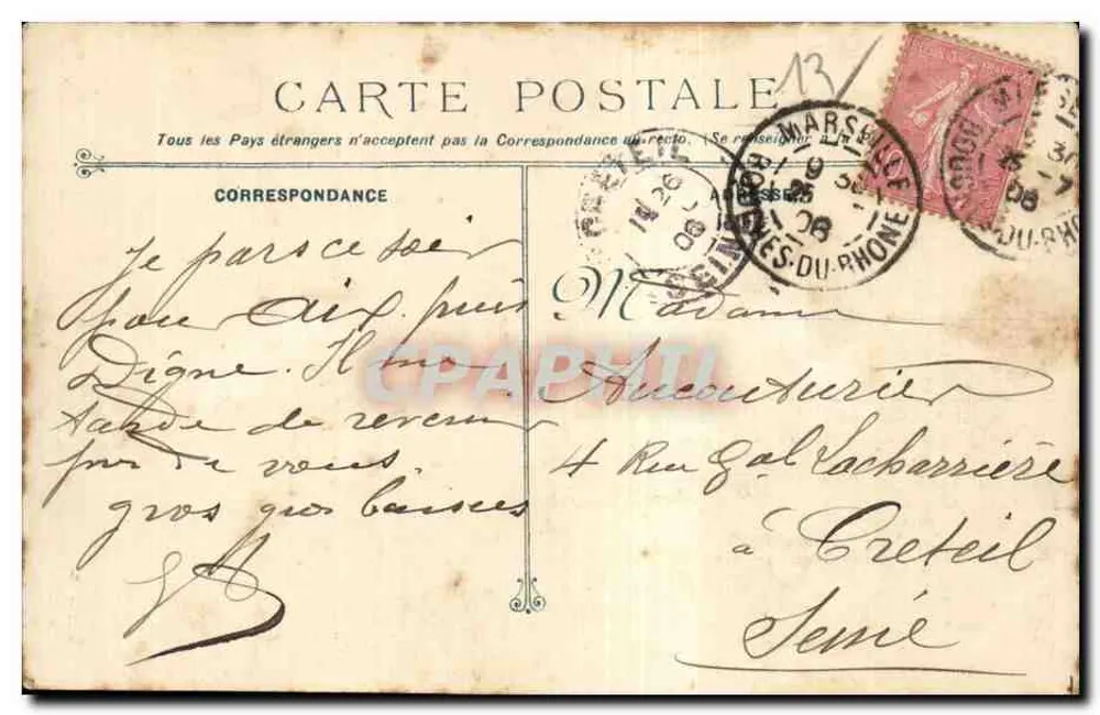 Palácio do Journal des Colonies — Exposição Colonial — Marselha - Verso