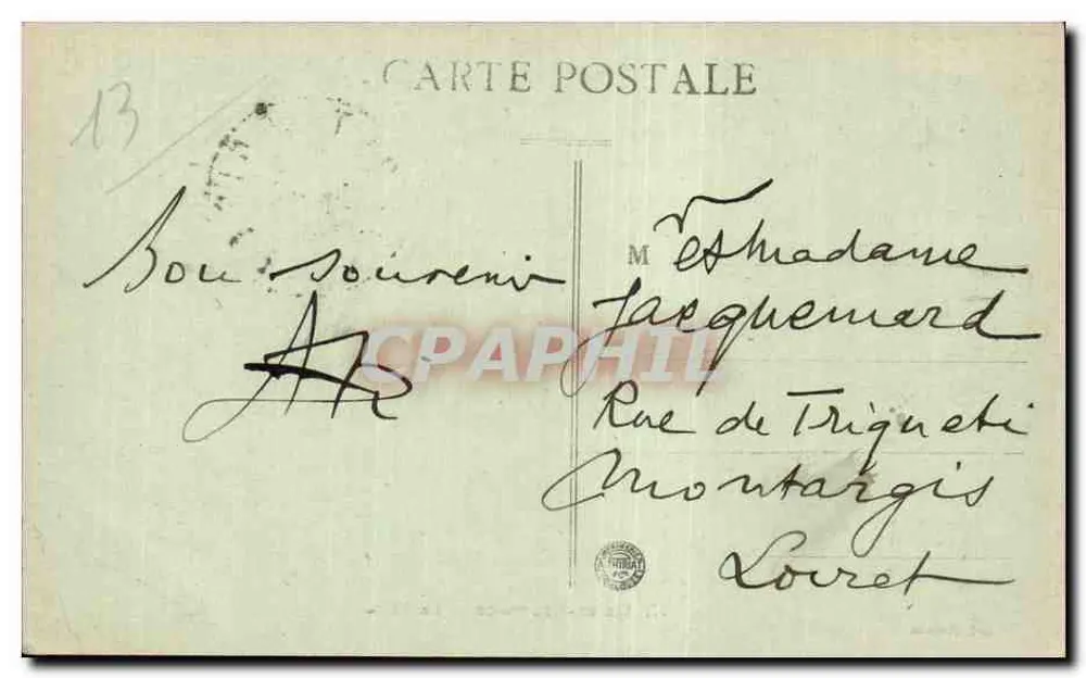 Aix-en-Provence — A Prefeitura — Coleção Rolland - Verso