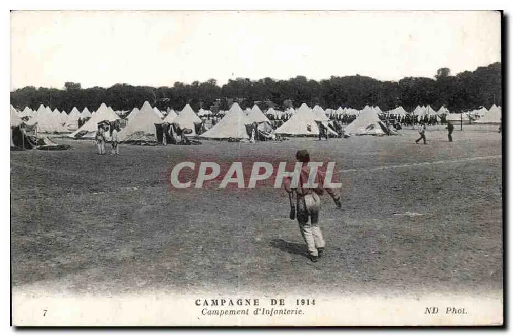 Kampagne 1914 — Infanterie-Lager — ND Fot. - Vorderseite