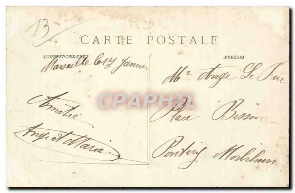 Marseille — Quai d'embarquement des Transatlantiques — P. Ruat, Verlag Marseille, n° 966 - Rückseite