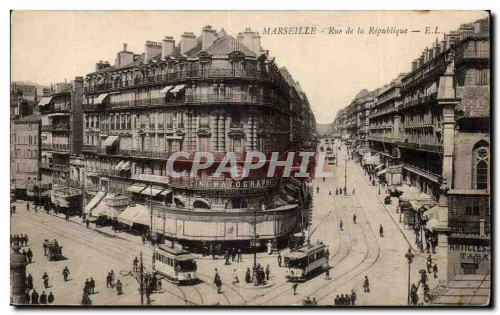 MARSEILLE - Rue de la République — E.L. - Frente