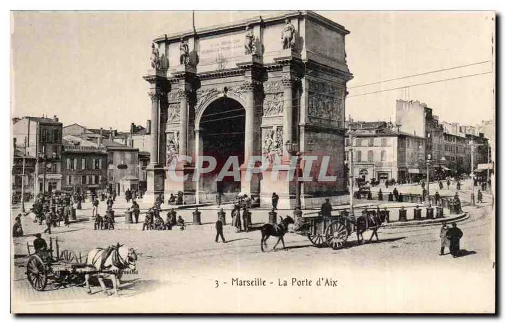 Marseille - A Porta de Aix — editor desconhecido, n° 3 - Frente