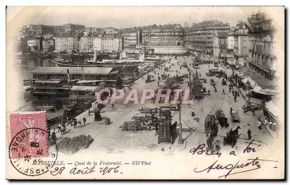 Marselha — Quai de la Fraternité — ND Phot - Frente