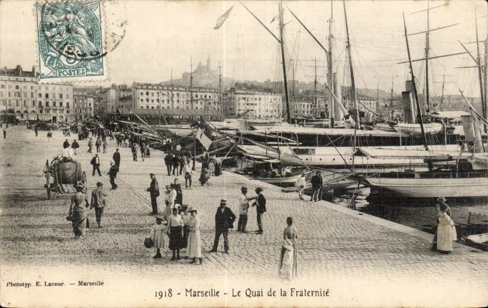 Marselha — O Quai da Fraternidade — Phototyp E. Lacour — Marselha - Frente