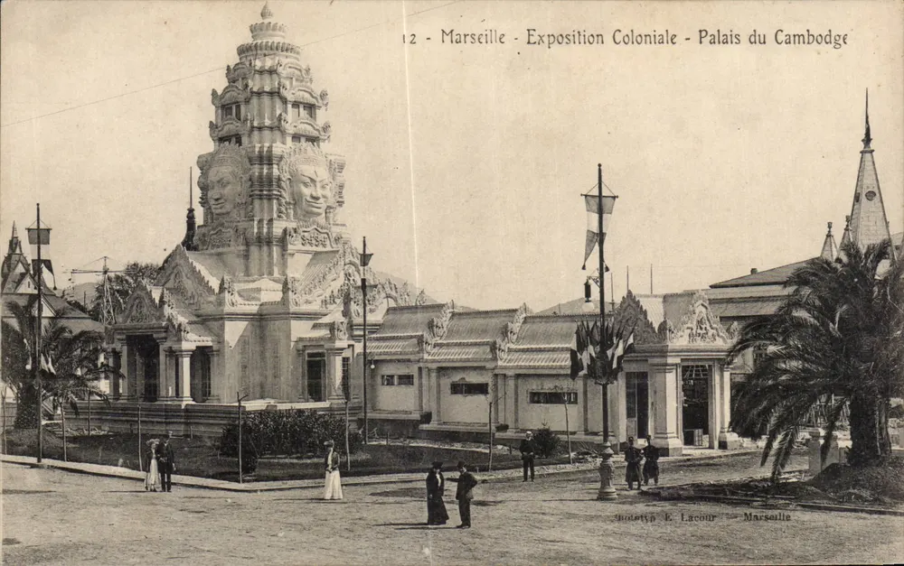 Marseille - Exposição Colonial - Palácio do Camboja — Phototyp E. Lacour Marseille - Frente