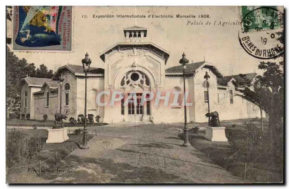 Exposição Internationale d'Électricité, Marseille 1908 — Palais de l'Agriculture — Photo de Vincent Bardou - Frente