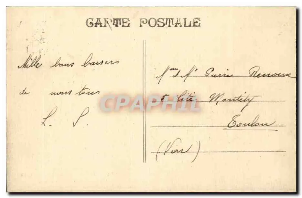 Fahrt mit einem Rickshaw — Kolonialausstellung von Marseille 1922 — Verlag unbekannt - Rückseite