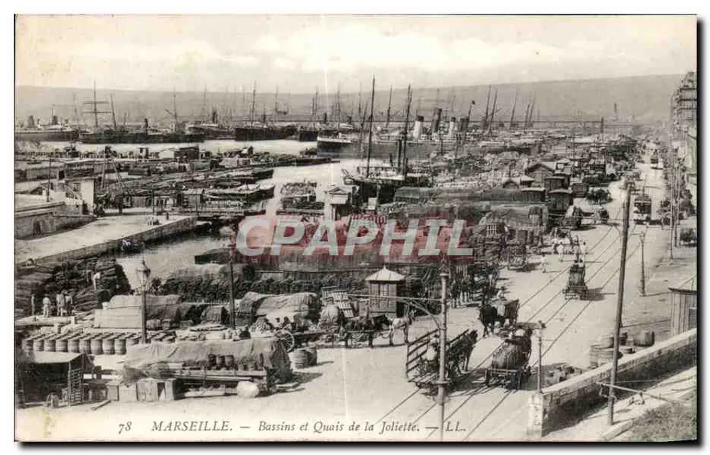 Marseille — Becken und Kai der Joliette — LL. n°78 - Vorderseite