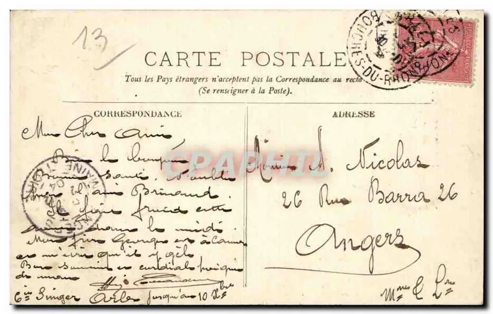 Arles — Uma Arlésienne — LL. - Verso