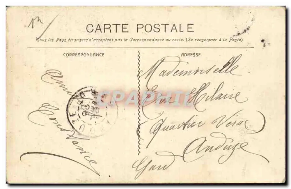 Tipo Marseillais - Pescadería — Serie 263, editada en Marsella - Reverso